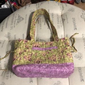 Homemade iris print tote